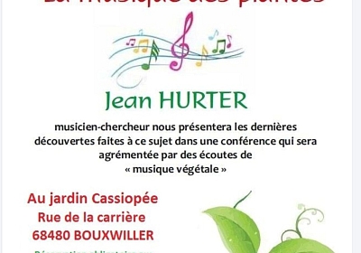 Veranstaltung LA MUSIQUE DES PLANTES - Sonntag, 14.September 2025 um 15:00 in F-68480 Bouxwiller