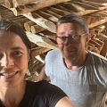Geschafft, unser Material ist abgeladen und eingelagert bis zum Herbst